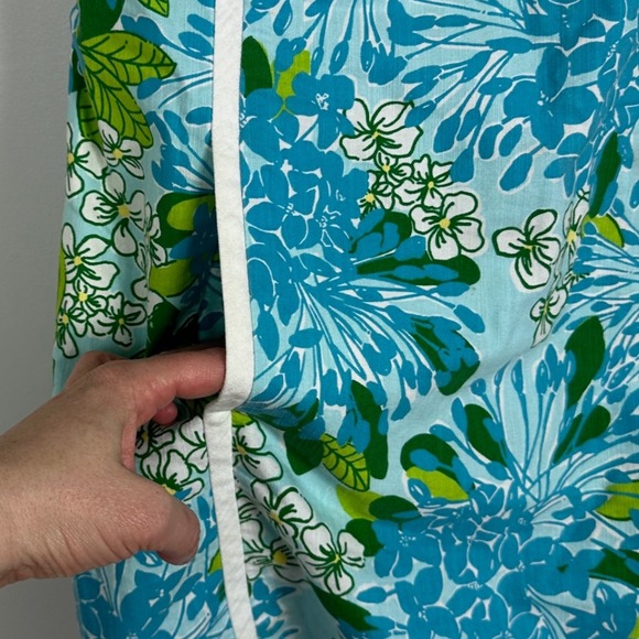 Lilly Pulitzer Originals Blue Floral Mini Dress‎ Size 2 Pockets Preppy Resort - Picture 5 of 15